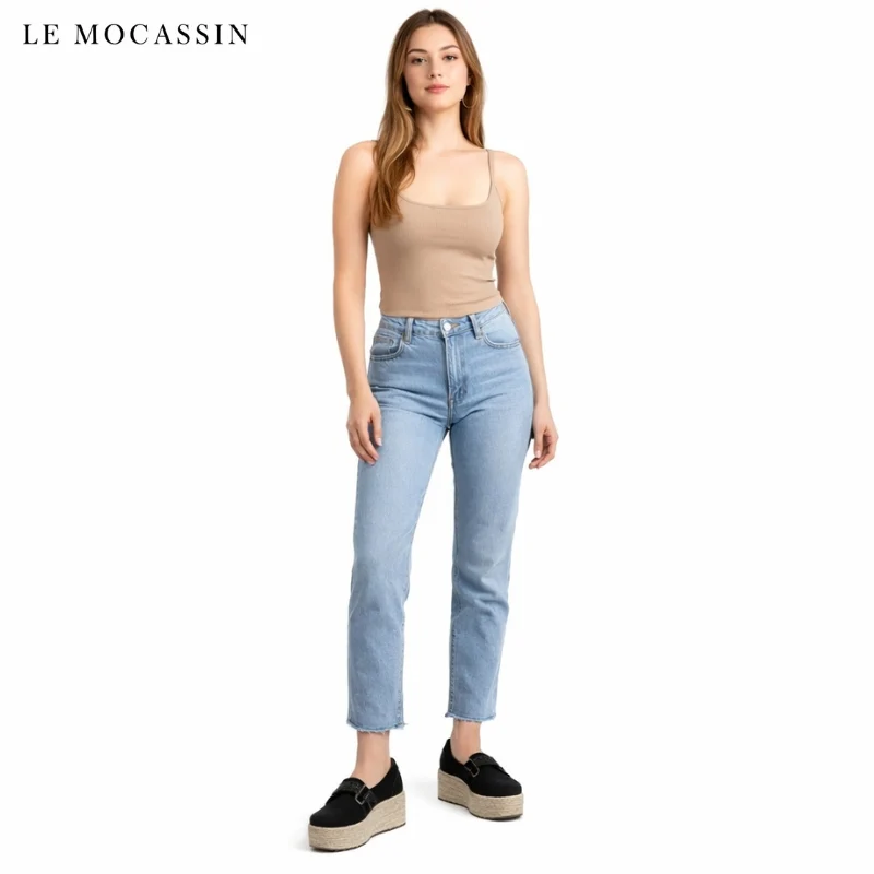 Mocassins Compensés Avec Franges En Suédine Pour Femme