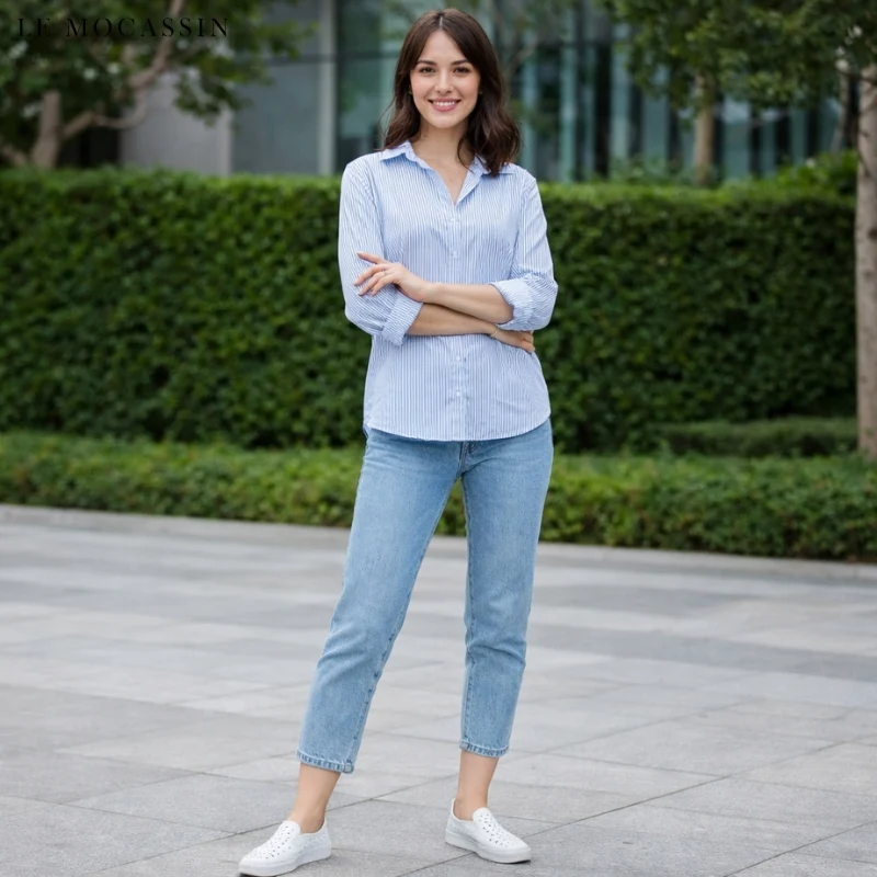 Mocassins Compensés Avec Motifs Étoiles Ajourés Pour Femme