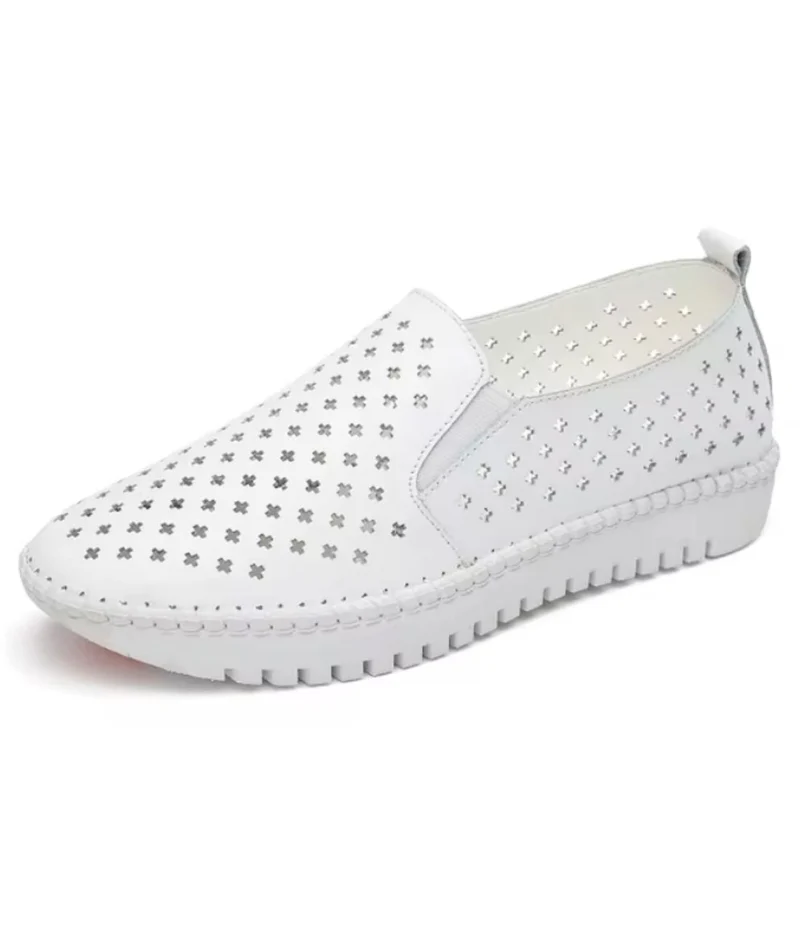 Mocassins Compensés Avec Motifs Étoiles Ajourés Pour Femme