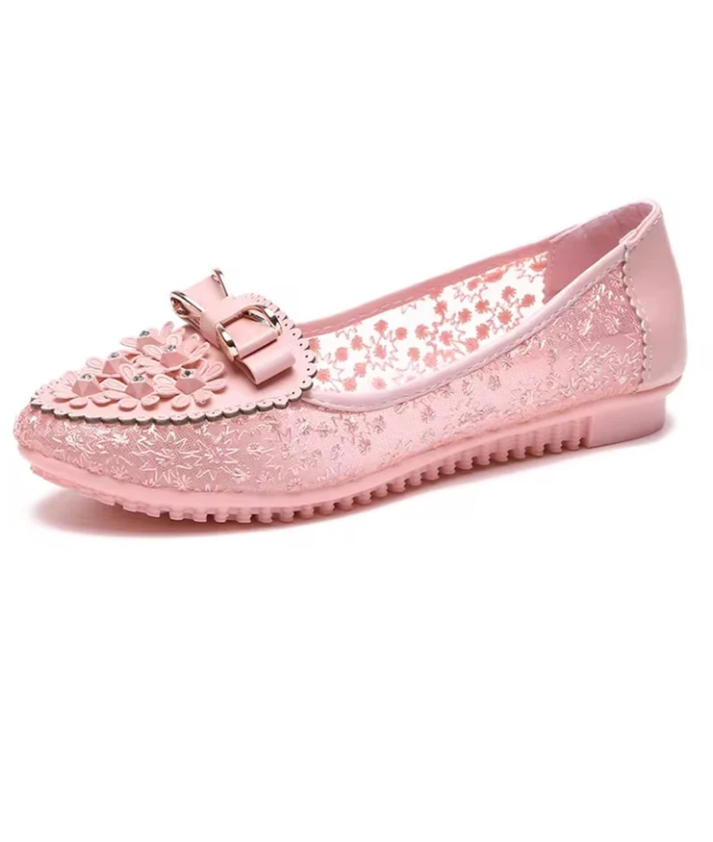 Mocassins D’été Avec Fleurs Brodées Pour Femme