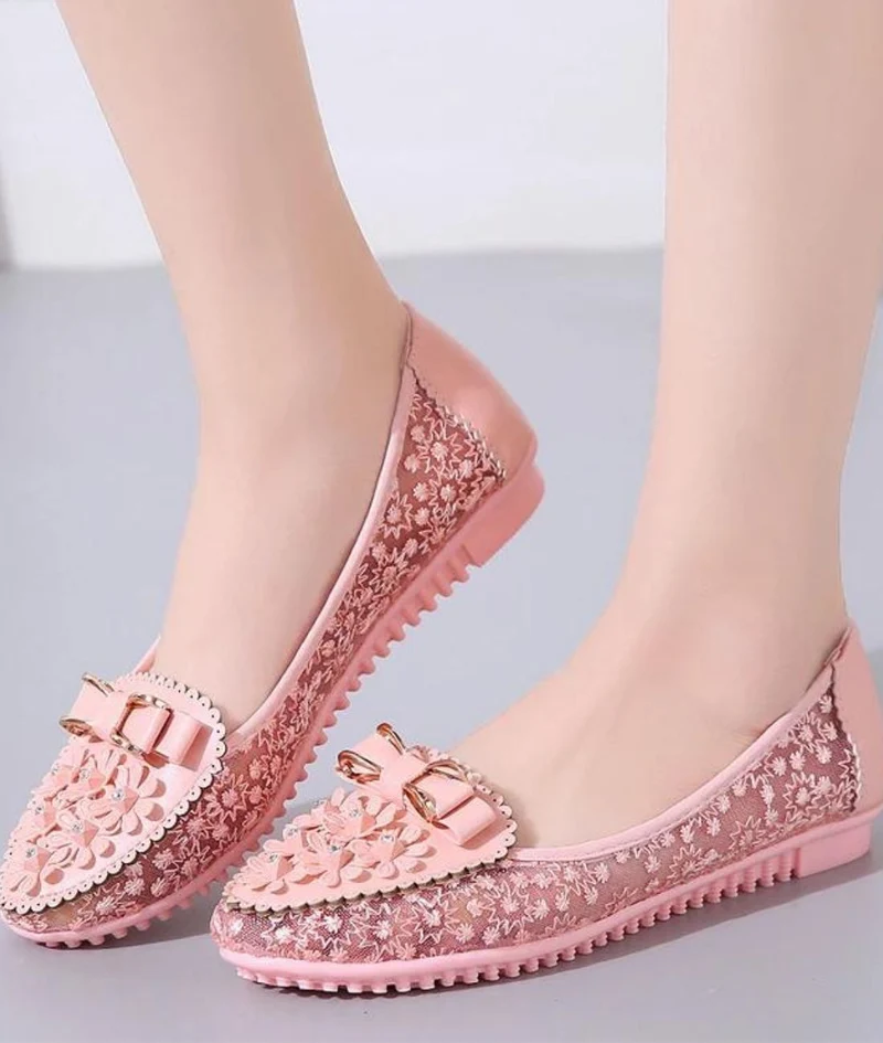 Mocassins D’été Avec Fleurs Brodées Pour Femme