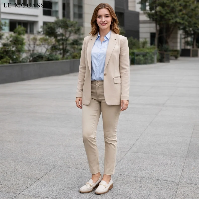 Mocassins Compensés En Cuir Synthétique Pour Femmes