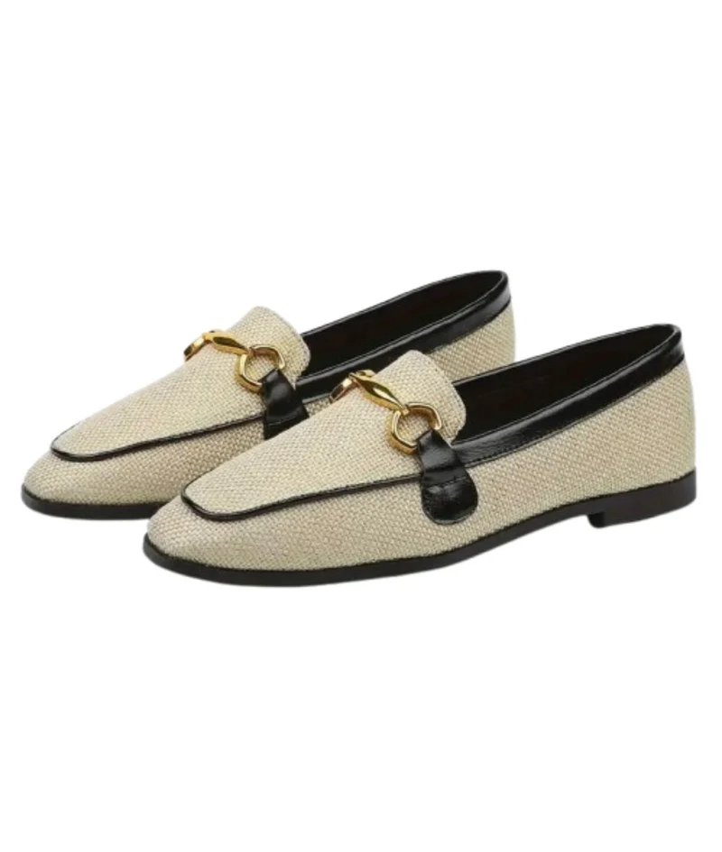 Mocassins Classiques À Petits Talons Carrés Pour Femme