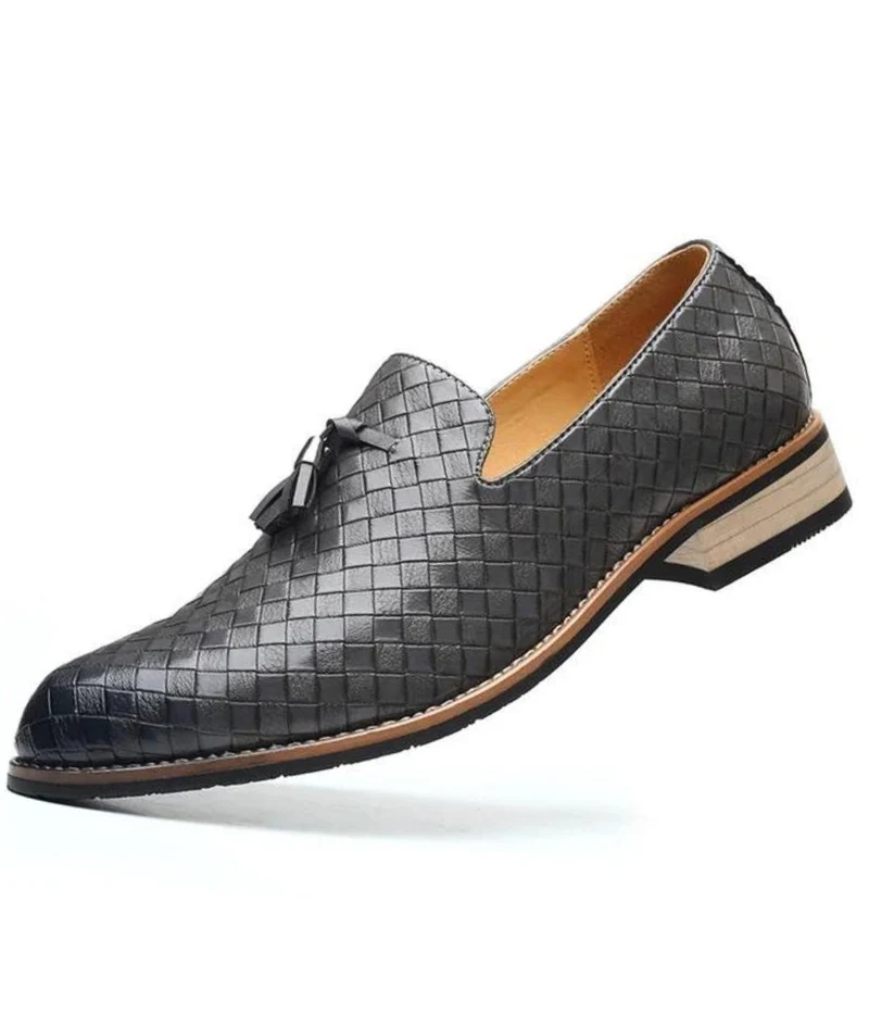 Mocassins Chics En Cuir À Gland Pour Hommes