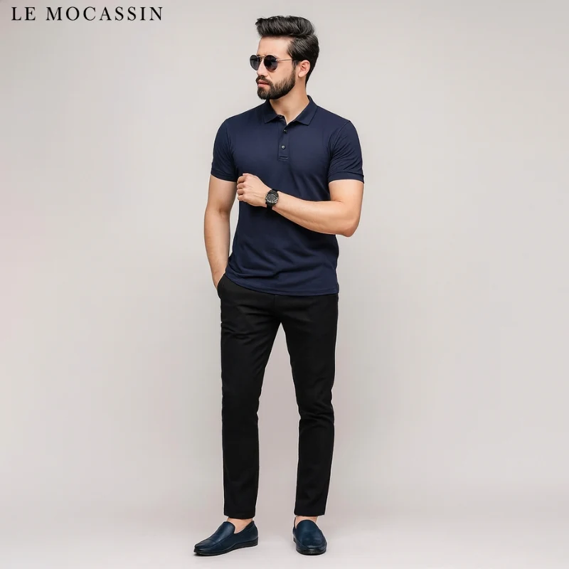 Mocassins Confortables Et Respirants En Cuir Pour Homme