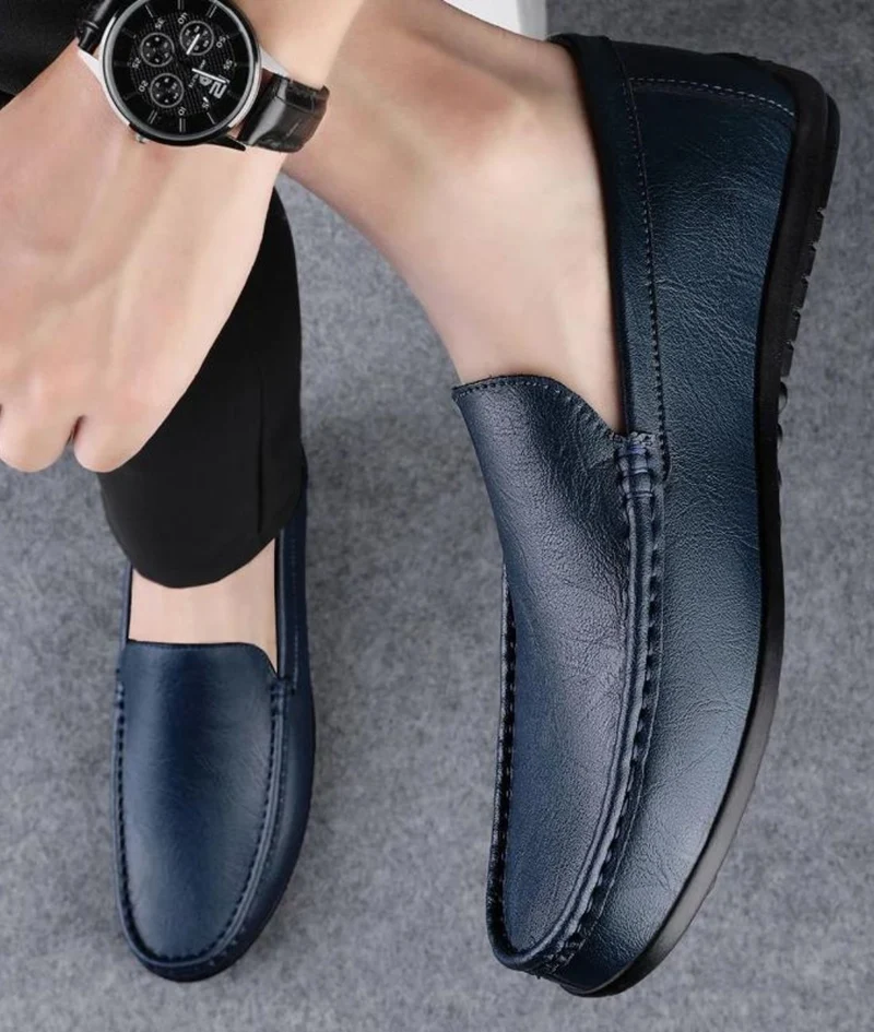 Mocassins Confortables Et Respirants En Cuir Pour Homme