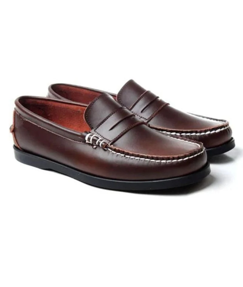 Mocassins Bateau Vintage Pour Homme