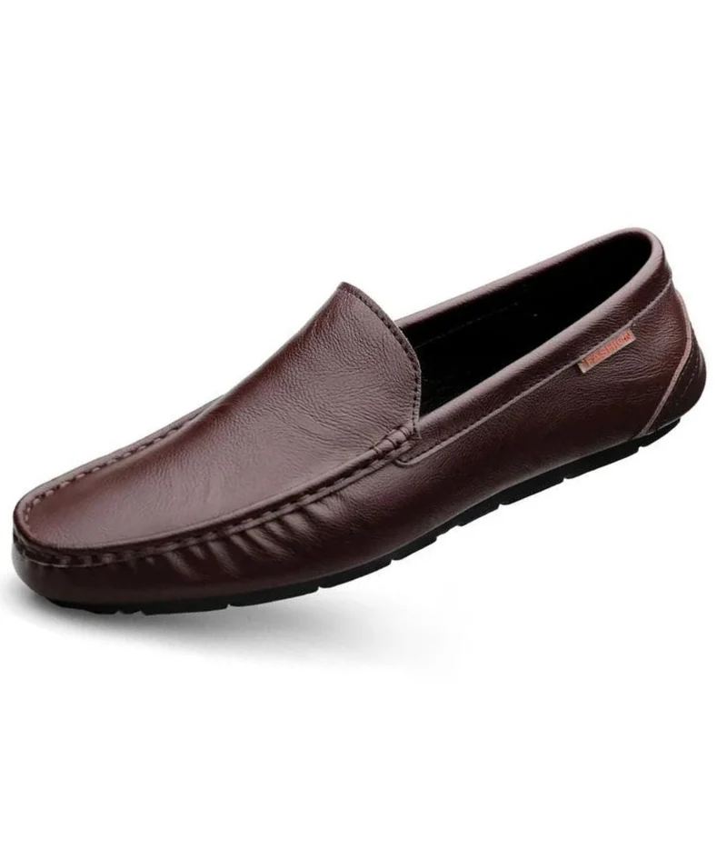 Mocassins Bateau Grandes Tailles En Cuir Véritable Pour Homme