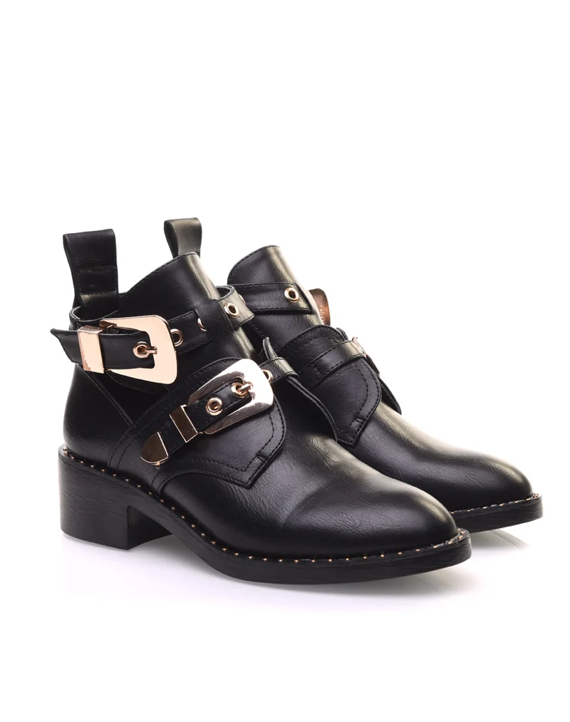 Bottines ajourées noires