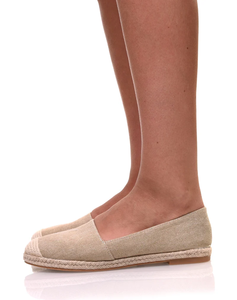 Espadrilles beiges pailletées