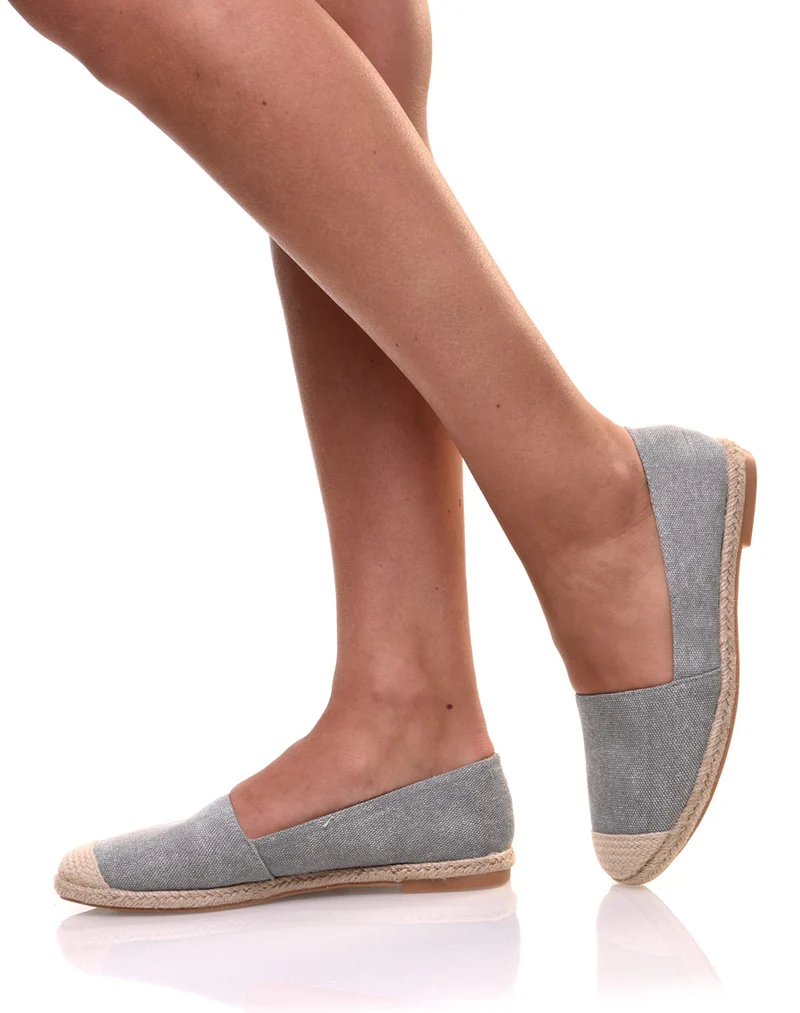 Espadrilles grises pailletées
