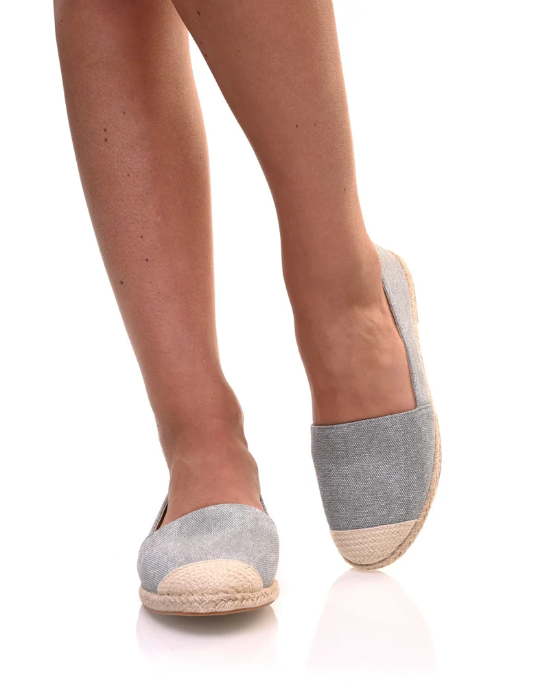 Espadrilles grises pailletées