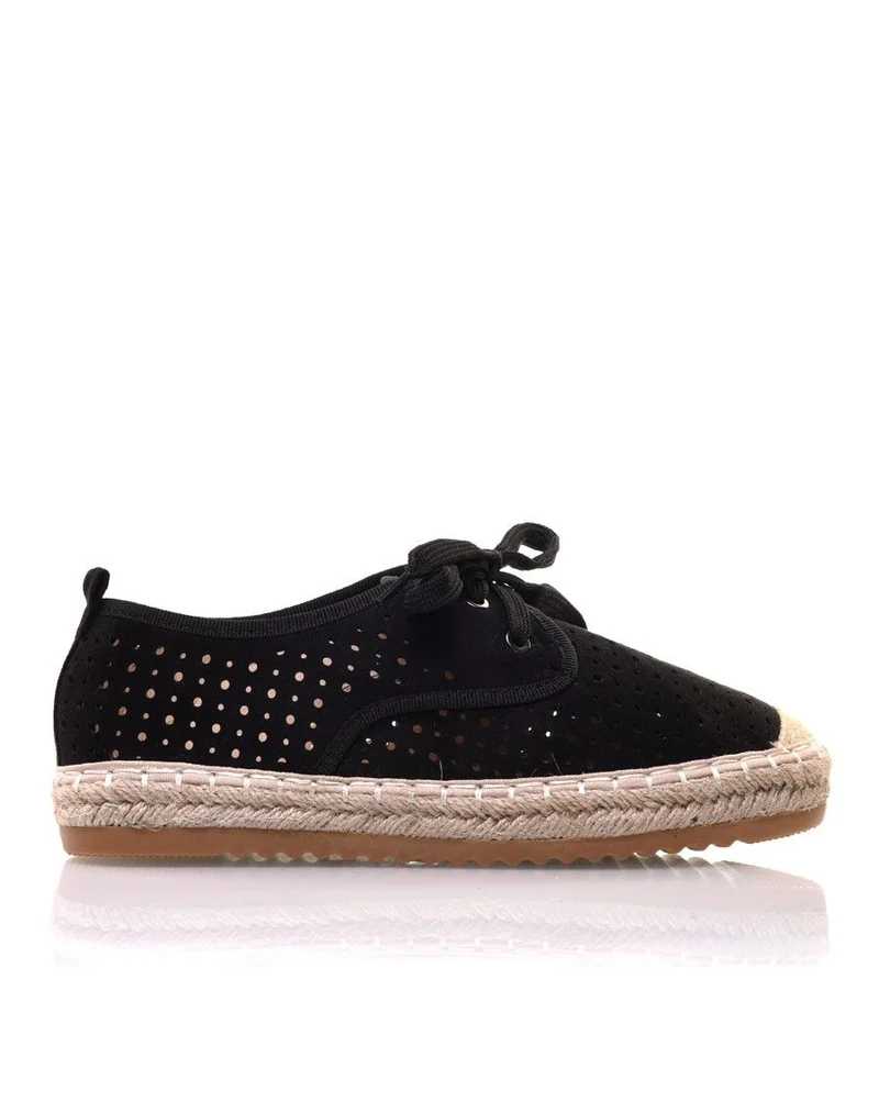 Sneakerdrilles noires en suédine