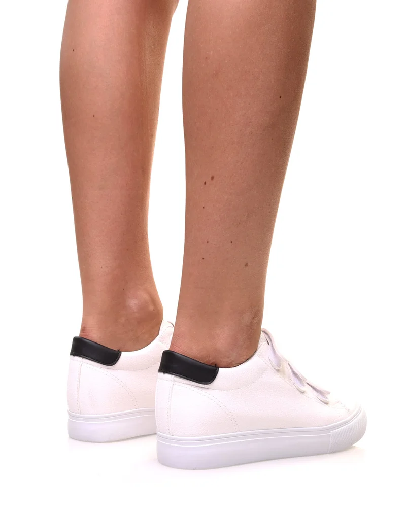 Sneakers blanches à scratch
