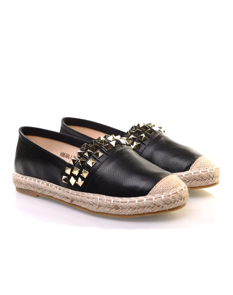 Espadrilles noires cloutées