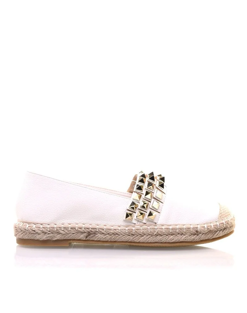 Espadrilles blanches cloutées