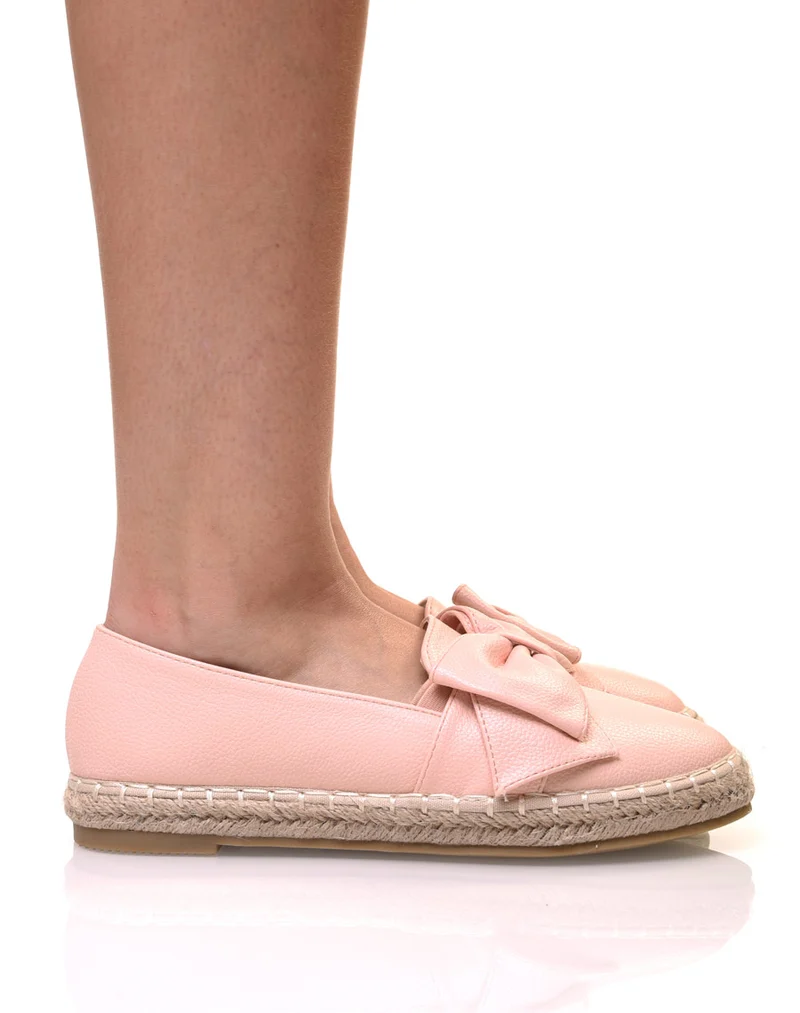 Espadrilles roses à noeud