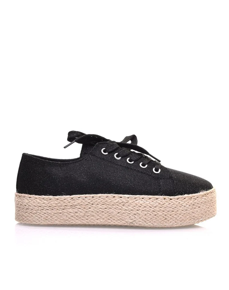 Sneakerdrilles noires à paillettes