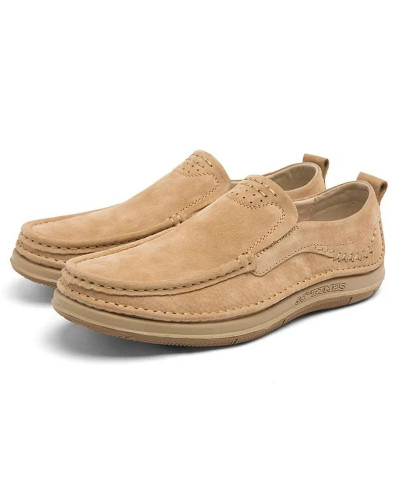 Mocassins Bateau Aspect Cuir À Semelle Colorée Pour Homme