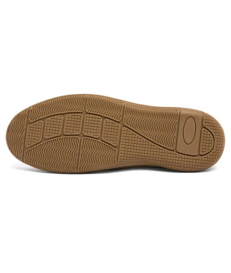 Mocassins Bateau Aspect Cuir À Semelle Colorée Pour Homme
