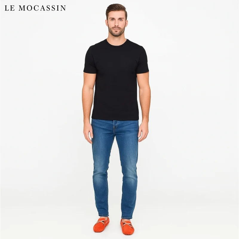 Mocassins Bateau Classiques Effet Daim À Enfiler Pour Homme