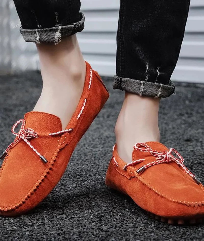 Mocassins Bateau Classiques Effet Daim À Enfiler Pour Homme