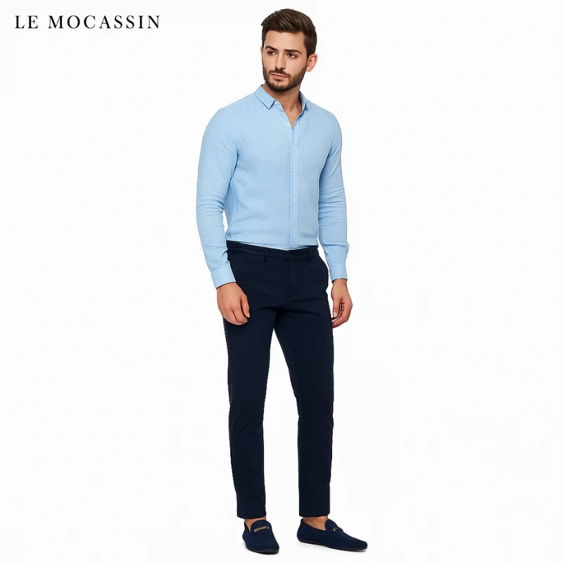 Mocassins Bateau Bleu Marine Pour Homme