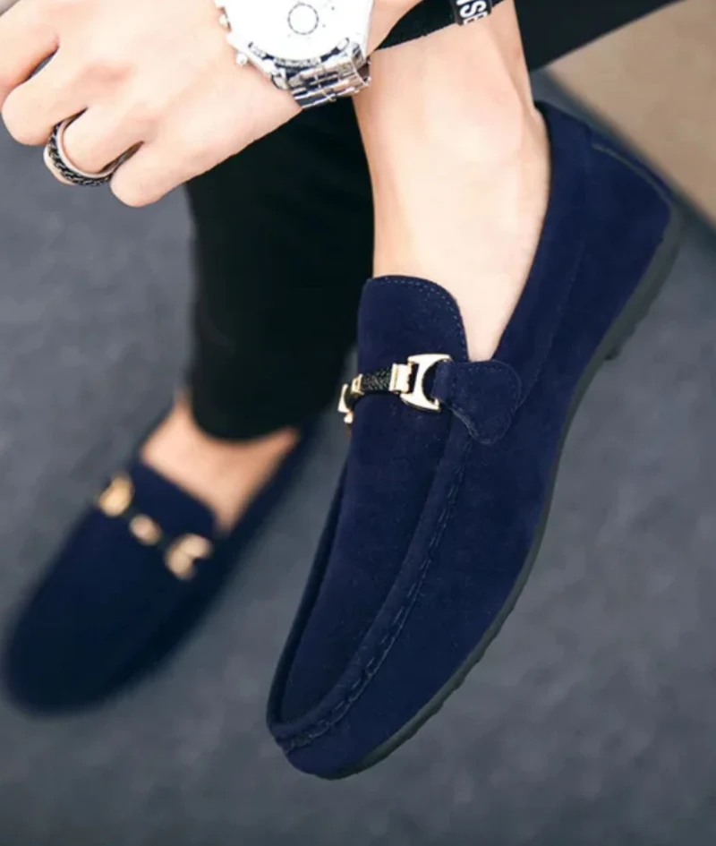 Mocassins Bateau Bleu Marine Pour Homme