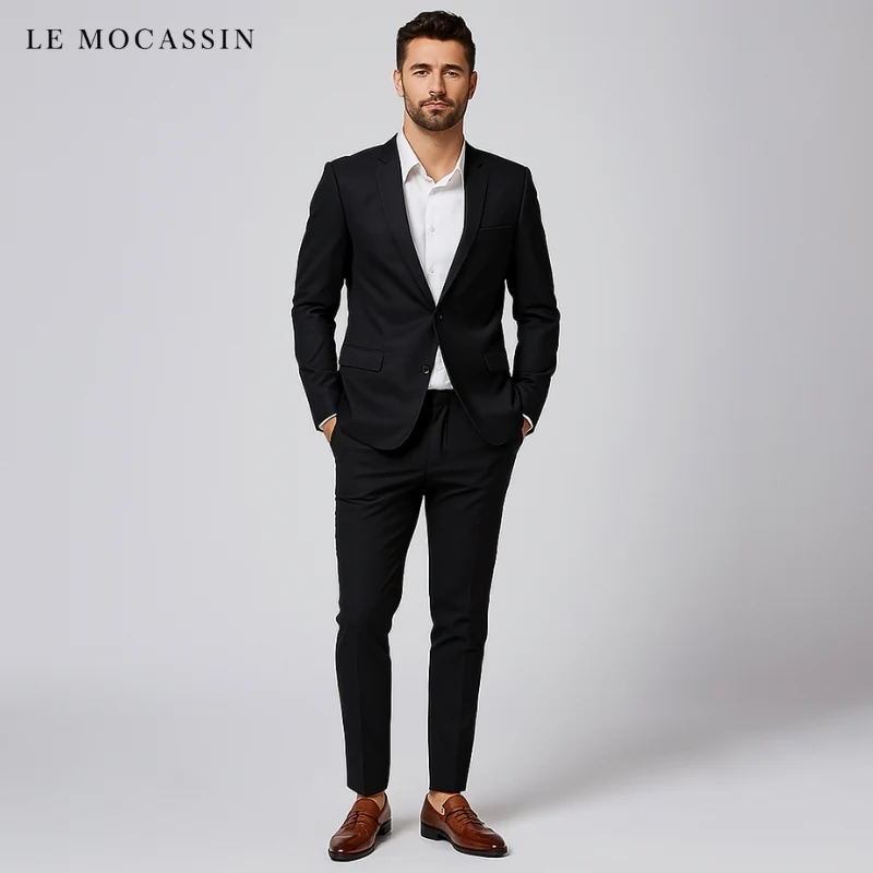 Mocassins À Tête Pointue À Glands Pour Homme