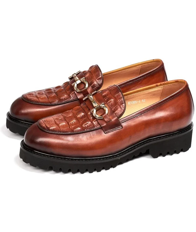 Mocassins À Plateforme Vernis Pour Homme