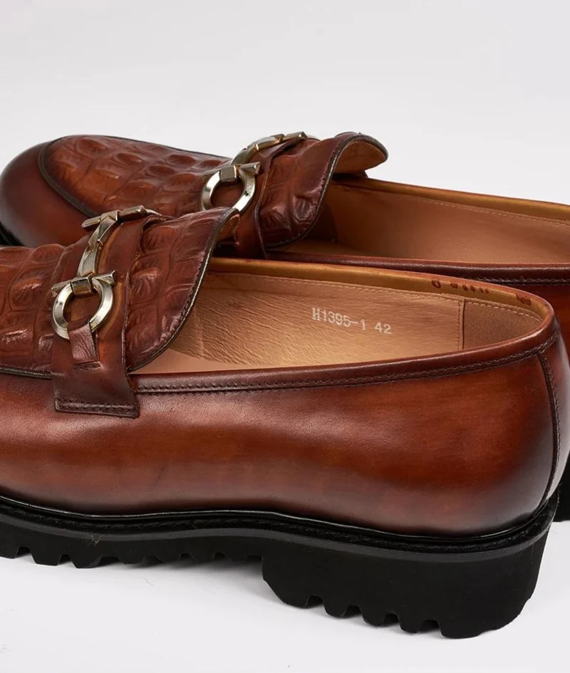 Mocassins À Plateforme Vernis Pour Homme
