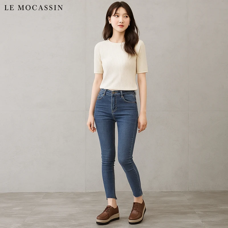 Mocassins Compensés À Lacets Style Bateau Pour Femme