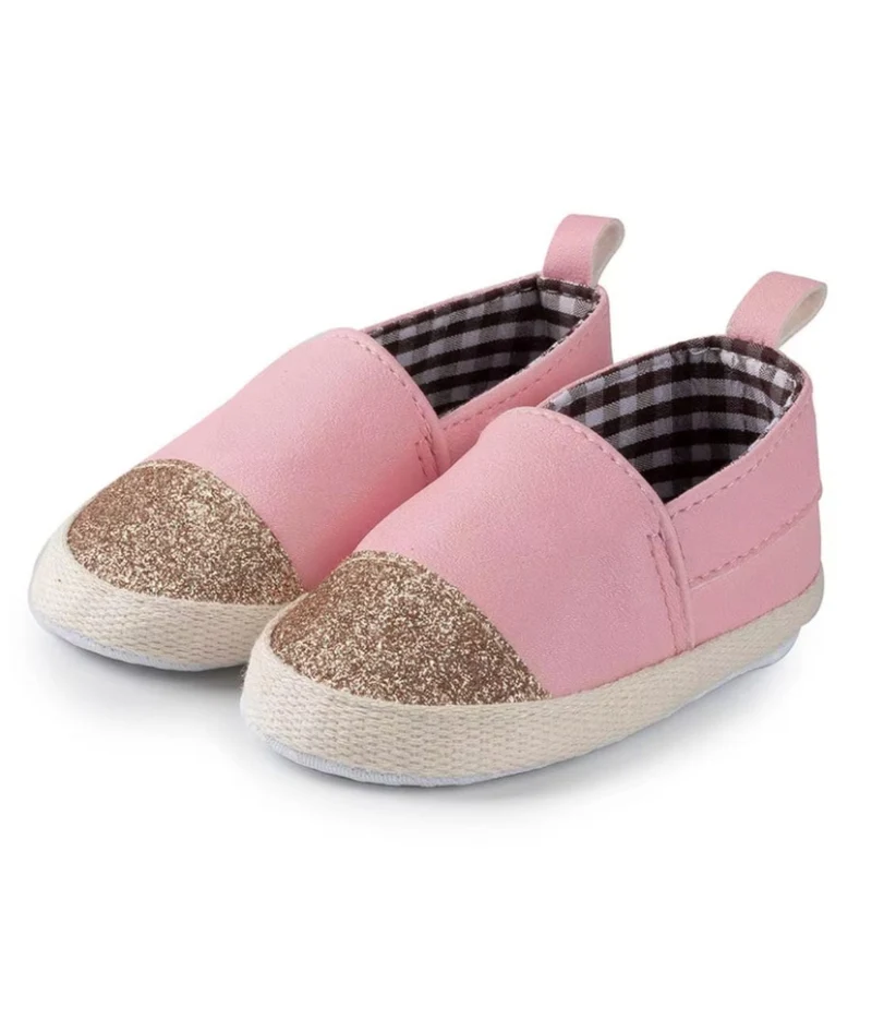 Mocassins Bicolores Brillants À Enfiler Pour Bébé Fille