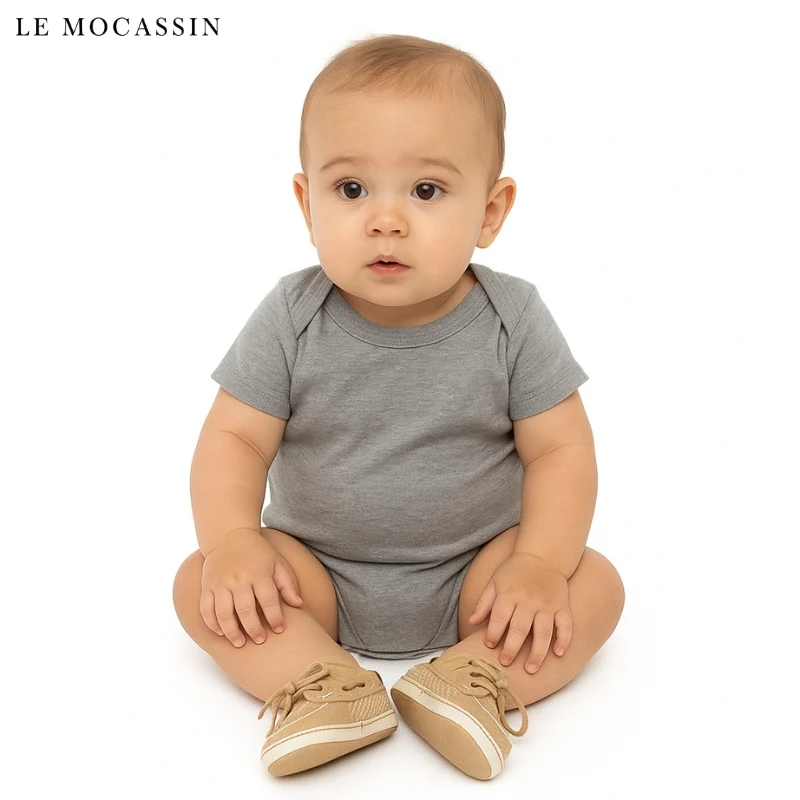 Mocassins Bateau Bicolores À Lacets Pour Bébé Garçon