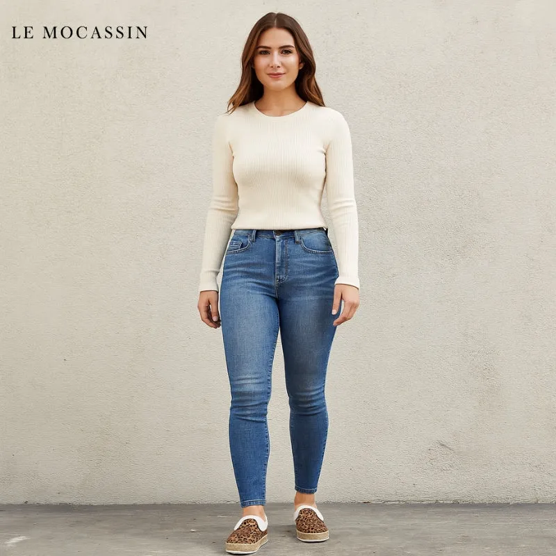 Mocassins Bateau En Fausse Fourrure Avec Motif Léopard