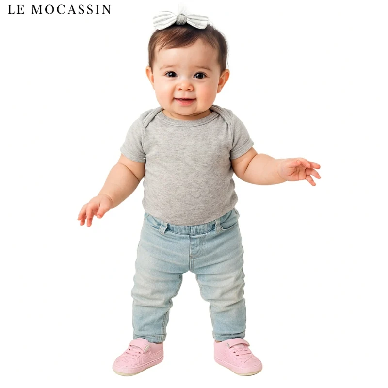 Mocassins Ajourés À Lacets Style Baskets Pour Bébé Fille