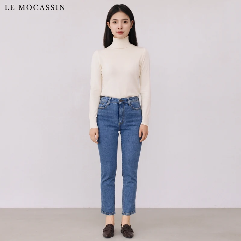 Mocassins Avec Dessus Matelassé À Talons Carrés Pour Femme