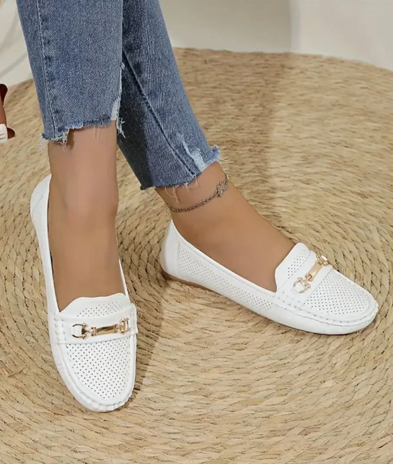 Mocassins Ajourés À Semelles Souples Pour Femmes
