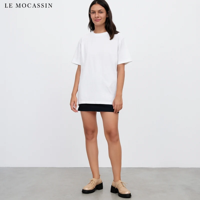 Mocassins À Talons Et Plateforme En Cuir Vernis Pour Femme