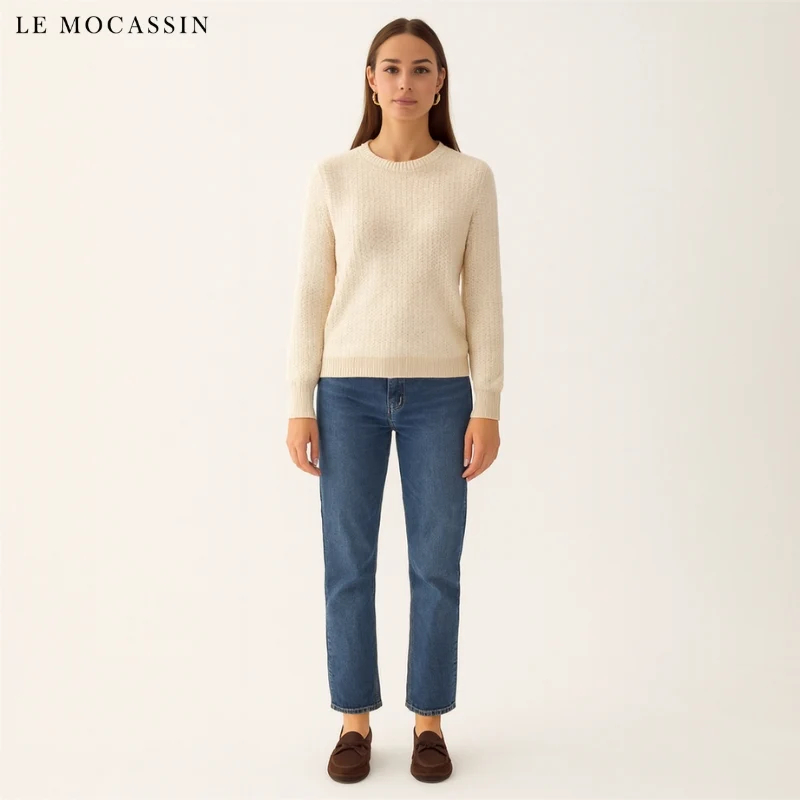 Mocassins À Talons En Cuir Style Rétro Pour Femmes