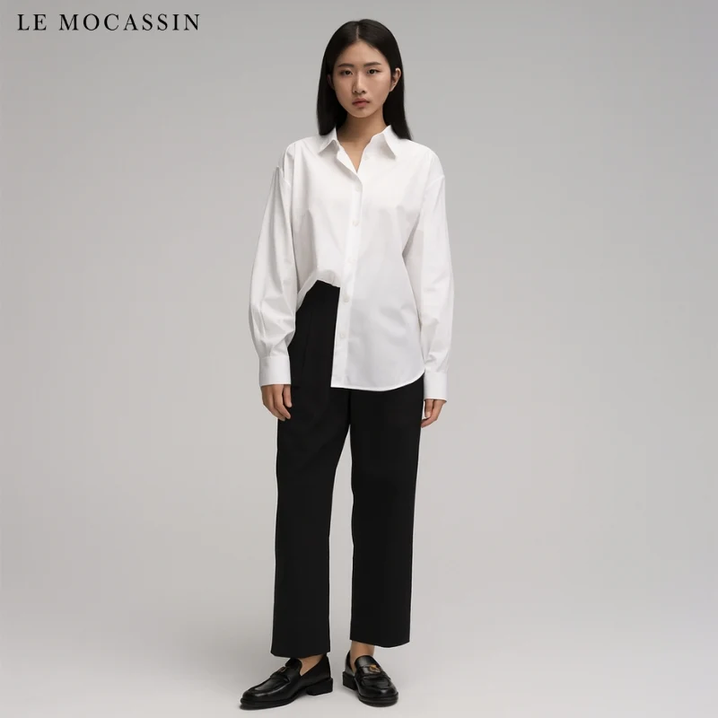 Mocassins À Talon Carré Noir Pour Femmes