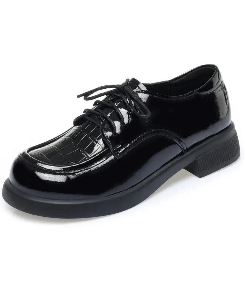Mocassins À Plateforme Épaisse Style Britannique
