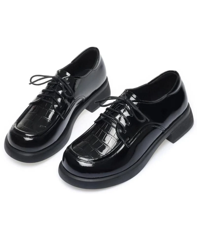 Mocassins À Plateforme Épaisse Style Britannique