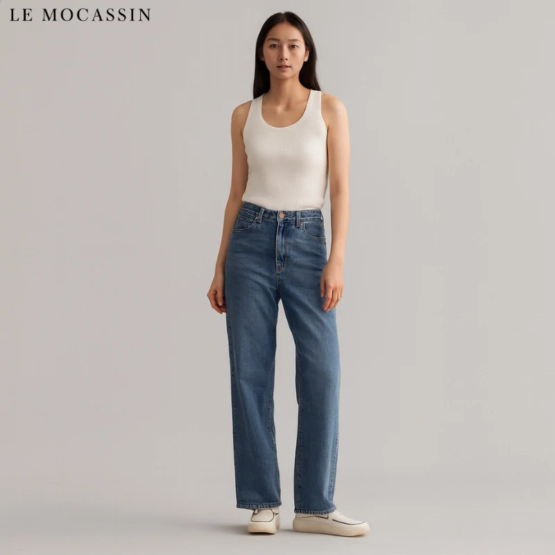 Mocassins À Semelle Épaisse En Cuir Pour Femme