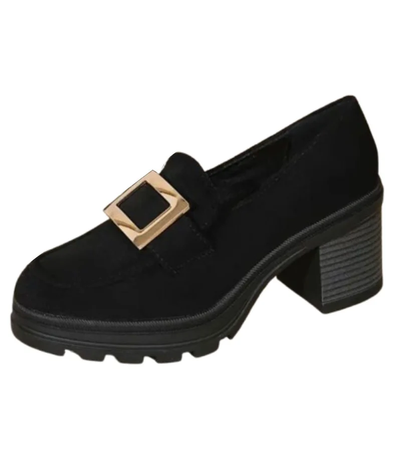 Mocassins À Plateforme Et Chaînettes Argentées Pour Femme