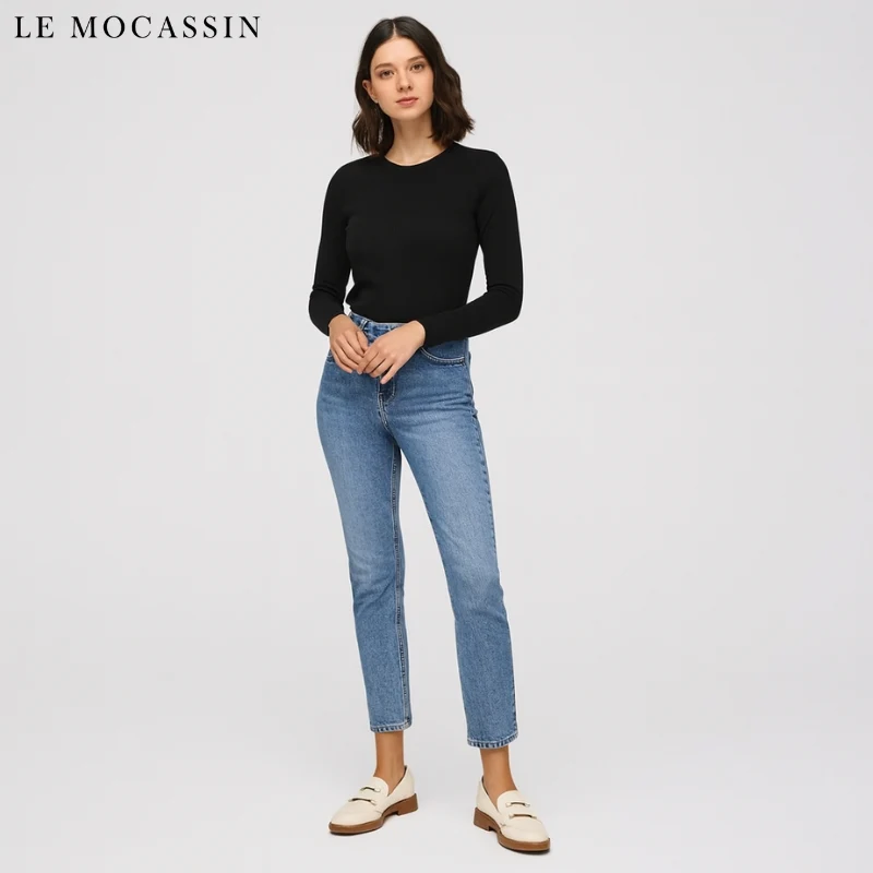 Mocassins À Plateforme En Cuir Beige Pour Femmes