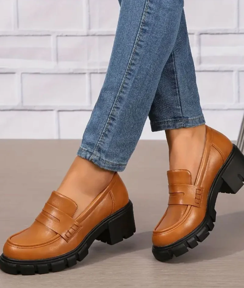 Mocassins À Plateforme Avec Sangles Pour Femme