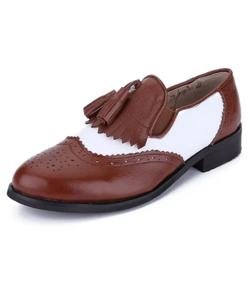 Mocassins À Glands Et À Franges En Cuir Pour Femme