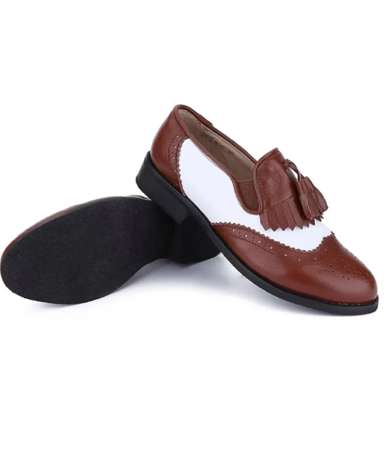 Mocassins À Glands Et À Franges En Cuir Pour Femme