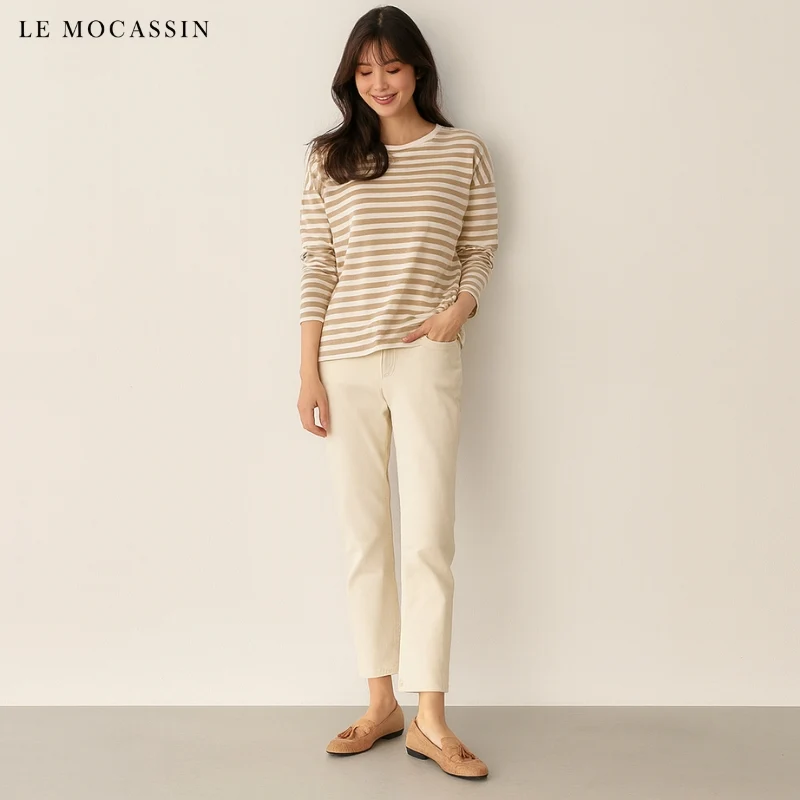 Mocassins À Glands En Daim Véritable Pour Femme